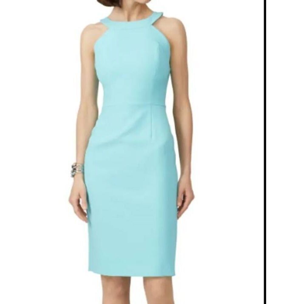 Black Halo Marcelle blue Sheath Dress sz 2